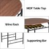 imageVINGLI 3 Piece Dining SetSmall Kitchen Table Set for 2Breakfast Table SetKitchen Wooden Table and 2 Chairs for Small SpaceDining RoomApartmentMetal FrameWine RackWhiteampampWarm OakWalnut