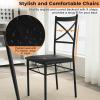 imageVINGLI 354quot Small Round Dining Table Set for 4Modern Kitchen Dining Table with Upholstered Chairs for Home Dining Room