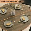 imageVINGLI 354quot Small Round Dining Table Set for 4Modern Kitchen Dining Table with Upholstered Chairs for Home Dining Room