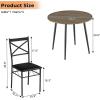 imageVINGLI 354quot Small Round Dining Table Set for 4Modern Kitchen Dining Table with Upholstered Chairs for Home Dining Room