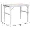 imageVINGLI 3FT Small Camping Table Adjustable Height Aluminum Folding Table for Picnic Party BBQ Plastic RV Suitcase Table Portable Lightweight Fold Up Utility Outdoor Tables with Carrying Handle White