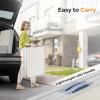 imageVINGLI 3FT Small Camping Table Adjustable Height Aluminum Folding Table for Picnic Party BBQ Plastic RV Suitcase Table Portable Lightweight Fold Up Utility Outdoor Tables with Carrying Handle White