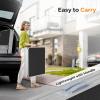 imageVINGLI 3FT Small Camping Table Adjustable Height Aluminum Folding Table for Picnic Party BBQ Plastic RV Suitcase Table Portable Lightweight Fold Up Utility Outdoor Tables with Carrying Handle Black
