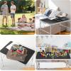 imageVINGLI 3FT Small Camping Table Adjustable Height Aluminum Folding Table for Picnic Party BBQ Plastic RV Suitcase Table Portable Lightweight Fold Up Utility Outdoor Tables with Carrying Handle Black