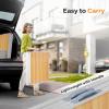 imageVINGLI 3FT Small Camping Table Adjustable Height Aluminum Folding Table for Picnic Party BBQ Plastic RV Suitcase Table Portable Lightweight Fold Up Utility Outdoor Tables with Carrying Handle Natural