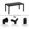 imageVINGLI 4 Pieces Patio Conversation Set Patio Furniture Set with Loveseat and Coffee Table Outdoor Sofa Garden LawnPatio Chairs for Poolside Porch Black