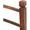 imageVINGLI 5 ft Garden Bridge Classic Wooden Arch with Safety Rails Stained Finished Footbridge Decorative Pond Landscaping Backyard Creek or FarmCarbonized Wood