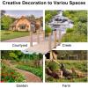 imageVINGLI 5 ft Garden Bridge Classic Wooden Arch with Safety Rails Stained Finished Footbridge Decorative Pond Landscaping Backyard Creek or FarmNatural Wood