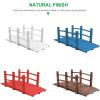 imageVINGLI 5 ft Garden Bridge Classic Wooden Arch with Safety Rails Stained Finished Footbridge Decorative Pond Landscaping Backyard Creek or FarmNatural Wood