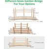 imageVINGLI 5 ft Garden Bridge Classic Wooden Arch with Safety Rails Stained Finished Footbridge Decorative Pond Landscaping Backyard Creek or FarmNatural Wood