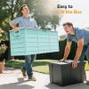 imageVINGLI 75 Gallon Outdoor Storage Box Lockable Plastic Storage Containers with Lid Patio Deck Box Furniture for Garden Pool Balcony Yard GreyGreen