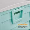 imageVINGLI 75 Gallon Outdoor Storage Box Lockable Plastic Storage Containers with Lid Patio Deck Box Furniture for Garden Pool Balcony Yard GreyGreen