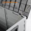 imageVINGLI 75 Gallon Outdoor Storage Box Lockable Plastic Storage Containers with Lid Patio Deck Box Furniture for Garden Pool Balcony Yard GreyGrey