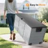 imageVINGLI 75 Gallon Outdoor Storage Box Lockable Plastic Storage Containers with Lid Patio Deck Box Furniture for Garden Pool Balcony Yard GreyGrey