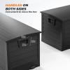 imageVINGLI 75 Gallon Outdoor Storage Box Lockable Plastic Storage Containers with Lid Patio Deck Box Furniture for Garden Pool Balcony Yard GreyZ Deep Black