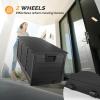 imageVINGLI 75 Gallon Outdoor Storage Box Lockable Plastic Storage Containers with Lid Patio Deck Box Furniture for Garden Pool Balcony Yard GreyZ Deep Black