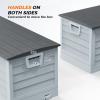 imageVINGLI 75 Gallon Outdoor Storage Box Lockable Plastic Storage Containers with Lid Patio Deck Box Furniture for Garden Pool Balcony Yard GreyZ Grey Black