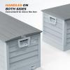 imageVINGLI 75 Gallon Outdoor Storage Box Lockable Plastic Storage Containers with Lid Patio Deck Box Furniture for Garden Pool Balcony Yard GreyZ Light Grey