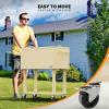 imageVINGLI 80 Quart Rolling Ice Chest Portable Patio Party Bar Drink Cooler Cart with Shelf Beverage Pool with Bottle OpenerBeige