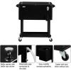 imageVINGLI 80 Quart Rolling Ice Chest Portable Patio Party Bar Drink Cooler Cart with Shelf Beverage Pool with Bottle OpenerBlack