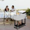 imageVINGLI 80 Quart Rolling Ice Chest Portable Patio Party Bar Drink Cooler Cart with Shelf Beverage Pool with Bottle OpenerGrey