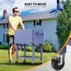 imageVINGLI 80 Quart Rolling Ice Chest Portable Patio Party Bar Drink Cooler Cart with Shelf Beverage Pool with Bottle OpenerHaze Blue