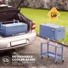 imageVINGLI 80 Quart Rolling Ice Chest Portable Patio Party Bar Drink Cooler Cart with Shelf Beverage Pool with Bottle OpenerHaze Blue