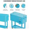 imageVINGLI 80 Quart Rolling Ice Chest Portable Patio Party Bar Drink Cooler Cart with Shelf Beverage Pool with Bottle OpenerLight Blue
