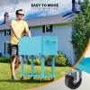 imageVINGLI 80 Quart Rolling Ice Chest Portable Patio Party Bar Drink Cooler Cart with Shelf Beverage Pool with Bottle OpenerLight Blue