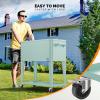 imageVINGLI 80 Quart Rolling Ice Chest Portable Patio Party Bar Drink Cooler Cart with Shelf Beverage Pool with Bottle OpenerMint Green