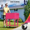imageVINGLI 80 Quart Rolling Ice Chest Portable Patio Party Bar Drink Cooler Cart with Shelf Beverage Pool with Bottle OpenerShocking Pink