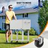 imageVINGLI 80 Quart Rolling Ice Chest Portable Patio Party Bar Drink Cooler Cart with Shelf Beverage Pool with Bottle OpenerWhite
