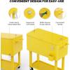 imageVINGLI 80 Quart Rolling Ice Chest Portable Patio Party Bar Drink Cooler Cart with Shelf Beverage Pool with Bottle OpenerYellow
