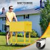 imageVINGLI 80 Quart Rolling Ice Chest Portable Patio Party Bar Drink Cooler Cart with Shelf Beverage Pool with Bottle OpenerYellow