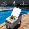 imageVINGLI 80 Quart Rolling Ice Chest on Wheels Patio Cooler Cart Beverage Rolling Cooler for Outdoor Patio Deck PartyGrey