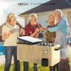 imageVINGLI 80 Quart Rolling Ice Chest on Wheels Patio Cooler Cart Beverage Rolling Cooler for Outdoor Patio Deck PartyLight Oak