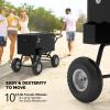 imageVINGLI 80 Quart Wagon Rolling Cooler Ice Chest wLong Handle and 10quot Wheels Portable Beach Patio Party Bar Cold Drink Beverage Outdoor Park Cart on WheelsBlackwagon