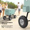 imageVINGLI 80 Quart Wagon Rolling Cooler Ice Chest wLong Handle and 10quot Wheels Portable Beach Patio Party Bar Cold Drink Beverage Outdoor Park Cart on WheelsMint