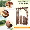 imageVINGLI 85in Wooden Arbor Wedding Arch for Ceremony Wood Trellis for Plant Climbing Christmas Decor Pergola for Garden Backyard Lawn TeakCarbonized Wood