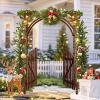 imageVINGLI 85in Wooden Arbor Wedding Arch for Ceremony Wood Trellis for Plant Climbing Christmas Decor Pergola for Garden Backyard Lawn TeakCarbonized Wood