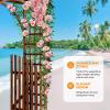 imageVINGLI 85in Wooden Arbor Wedding Arch for Ceremony Wood Trellis for Plant Climbing Christmas Decor Pergola for Garden Backyard Lawn TeakCarbonized Wood