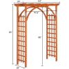 imageVINGLI 85in Wooden Arbor Wedding Arch for Ceremony Wood Trellis for Plant Climbing Christmas Decor Pergola for Garden Backyard Lawn TeakTeak