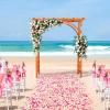 imageVINGLI 85in Wooden Arbor Wedding Arch for Ceremony Wood Trellis for Plant Climbing Christmas Decor Pergola for Garden Backyard Lawn TeakTeak