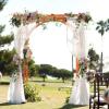 imageVINGLI 85in Wooden Arbor Wedding Arch for Ceremony Wood Trellis for Plant Climbing Christmas Decor Pergola for Garden Backyard Lawn TeakTeak