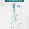 imageVINGLI 8FT Ornamental Windmill Backyard Garden Decoration Weather Vane Heavy Duty Metal Wind Mill w 4 Legs Design Grey 8 Feet 216 Inches 800 Feet 2598 Inches 2598 InchesLight Blue