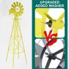 imageVINGLI 8FT Ornamental Windmill Backyard Garden Decoration Weather Vane Heavy Duty Metal Wind Mill w 4 Legs Design Grey 8 Feet 216 Inches 800 Feet 2598 Inches 2598 InchesYellow