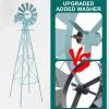 imageVINGLI 8FT Ornamental Windmill Backyard Garden Decoration Weather Vane Heavy Duty Metal Wind Mill w 4 Legs Design Grey 8 Feet 216 Inches 800 Feet 2598 Inches 2598 InchesLight Blue