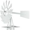imageVINGLI 8FT Ornamental Windmill Backyard Garden Decoration Weather Vane Heavy Duty Metal Wind Mill w 4 Legs Design Grey 8 Feet 216 Inches 800 Feet 2598 Inches 2598 InchesWhite