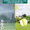 imageVINGLI 8FT Ornamental Windmill Backyard Garden Decoration Weather Vane Heavy Duty Metal Wind Mill w 4 Legs Design Grey 8 Feet 216 Inches 800 Feet 2598 Inches 2598 InchesYellow
