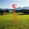 imageVINGLI 8FT Ornamental Windmill Backyard Garden Decoration Weather Vane Heavy Duty Metal Wind Mill w 4 Legs Design Grey 8 Feet 216 Inches 800 Feet 2598 Inches 2598 InchesRed